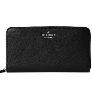 Kate Spade New York Laurel Way Neda Black Zip Around Continental Wallet